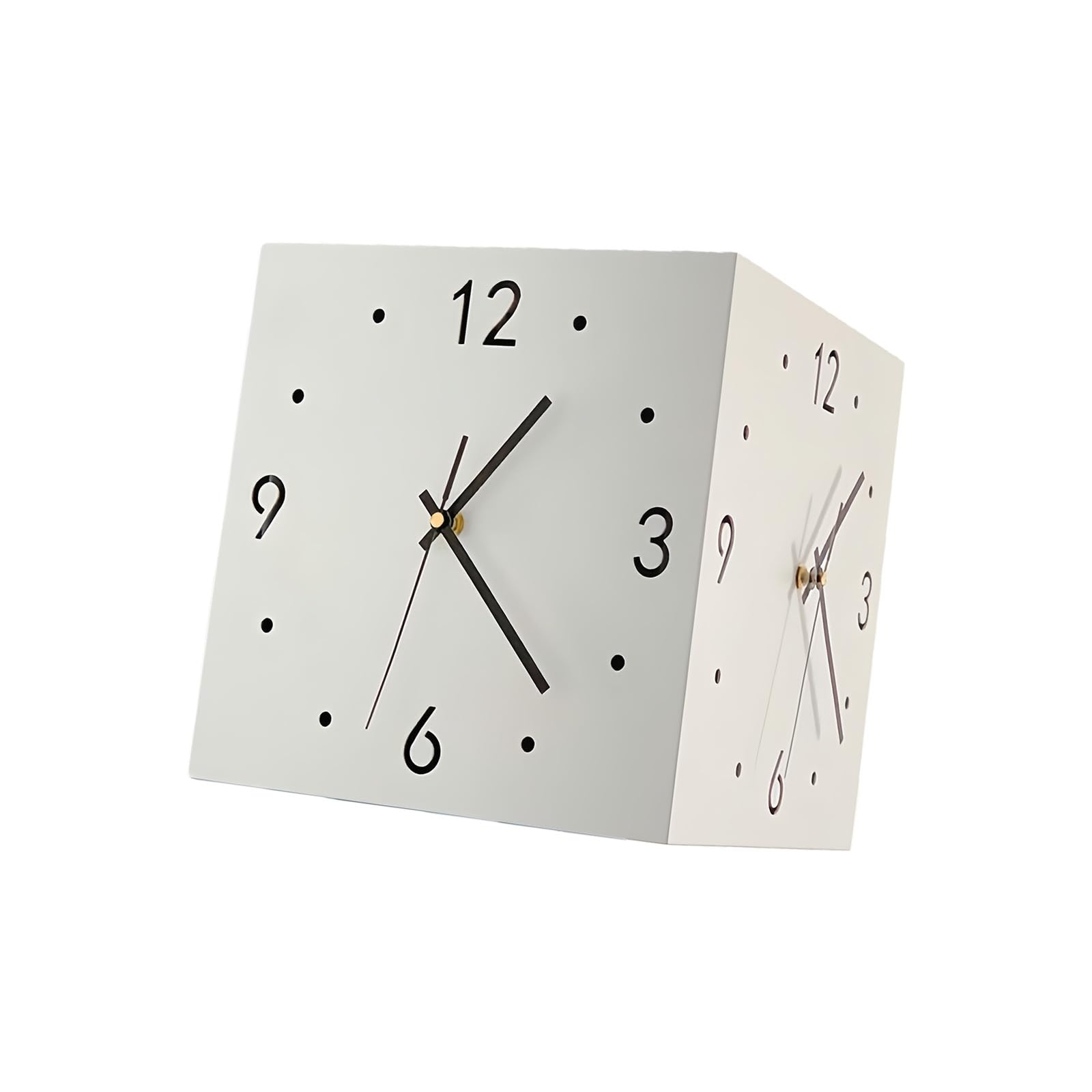 GTYLF Sided Corner Wall Clock, Battery Operated Silents Wall Clock for Bedroom Living Room Decors Decorative Clocks Battery Operated SILENTs Clocks