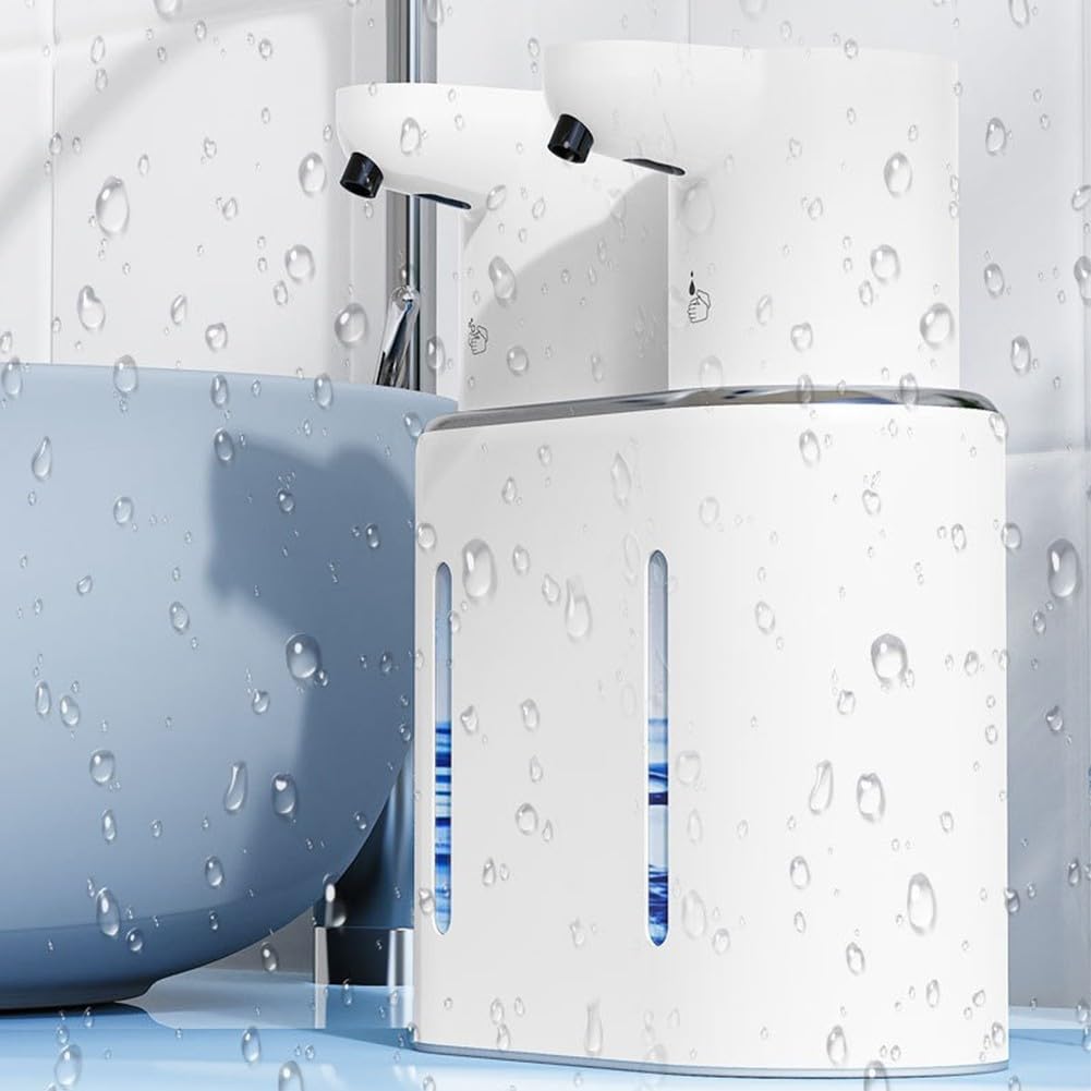 Automatischer Induktions-Seifenspender, 800 ml, Doppelkopf, elektrischer Schaumspender mit intelligentem Sensor und Wandmontage oder Tischmontage, für Badezimmer, Küche (B)