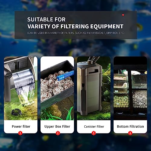 Nezo Filter Media High Density Grey Bio Ceramic Ball 2-Pack For Freshwater Aquarium,Marine Fish Tank,Canister Filter,Koi Pond With Free 2 Mesh Bags. #TOP6