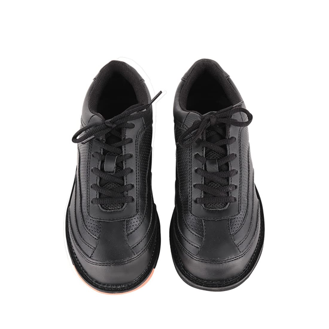 Womens Mens Bowling Scarpe, Unisex Bowling Scarpe Allenamento Leggero Lace Up Sneakers Bowler in Pelle