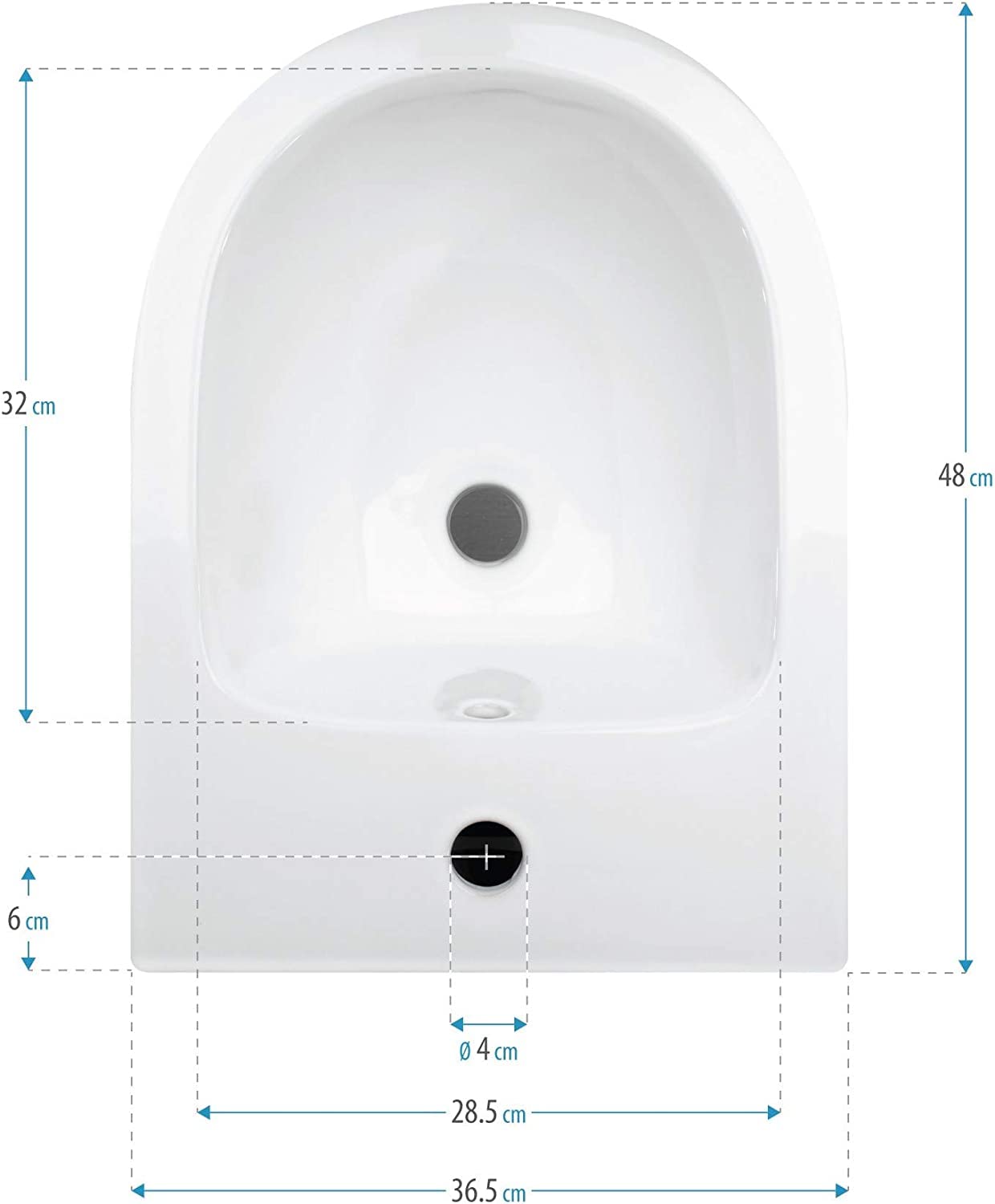 Bidet sospeso Bianco incl. rubinetto miscelatore FRANCO