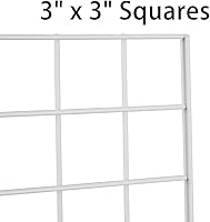 Vista 4 de Paneles de rejilla de grado comercial – Panel de rejilla resistente para cualquier exhibición minorista, 2 pies de ancho x 4 pies de alto, 3 paneles
