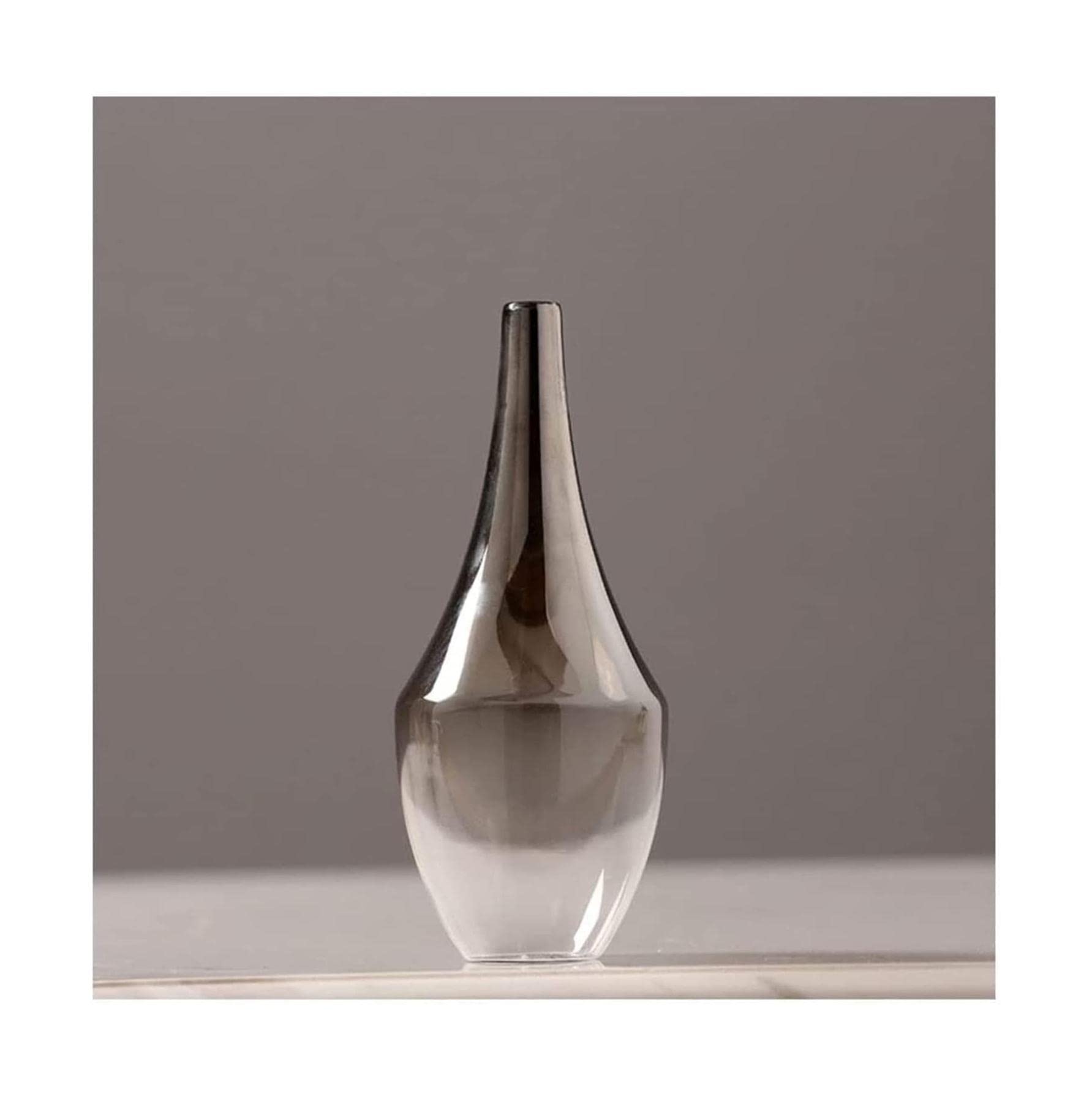 Ngdfgr As Known Fashion Electroplating Gradient Vase Glass Modern Light Luxury Flower Vases Table Decor Bookshelf Entryway Mantel Dried The Vase Decoration (B),B