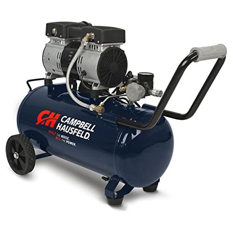 CAMPBELL HAUSFELD 8 Gallon Air Compressor, 65dB Quiet Portable Air Compressor, 120v, 125 Max PSI Oil and Maintenance free pump- Ideal for Home and Professional Use Cover