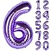 40 Inch Purple number Helium Foil Birthday Party Digit Balloons (Purple 6)