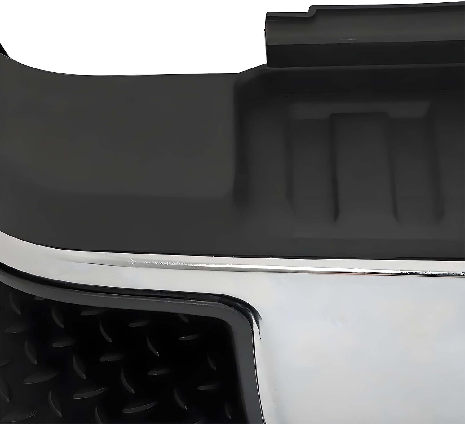 Rear Bumper Assembly Compatible with 2015-2019 Chevy Silverado 2500HD 3500HD, 15-19 GMC Sierra 2500HD 3500HD Back Bumper Without Sensor Holes