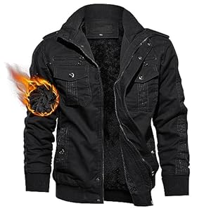 TACVASEN Men's Military Lightweight Jacket Army Cargo Windbreaker Zip Front Stand Collar Cotton Jackets with Multi Pockets