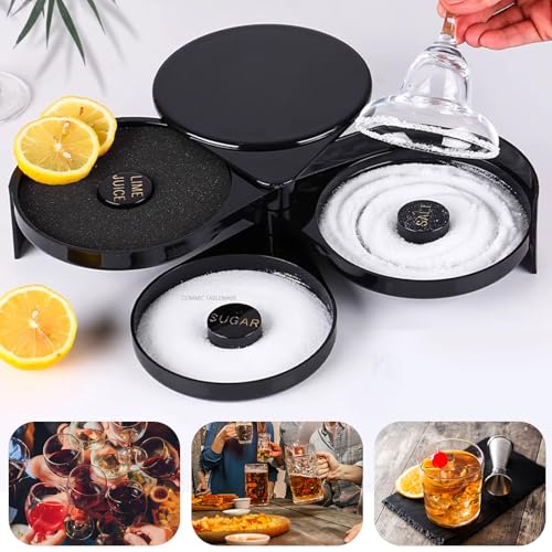 Outil de barman 3 niveaux en plastique noir pour cocktails et margaritas