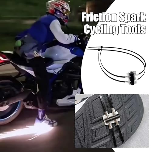 Accesorios para Skateboard y Bicicleta: Herramienta de Chispa por Fricción, Protector Ajustable para Zapatos o Botas, Almohadilla para Fricción, Almohadilla de Pedernal para Bicicleta, Deslizadores de Presión con el Pie (10 unidades) miniatura 2
