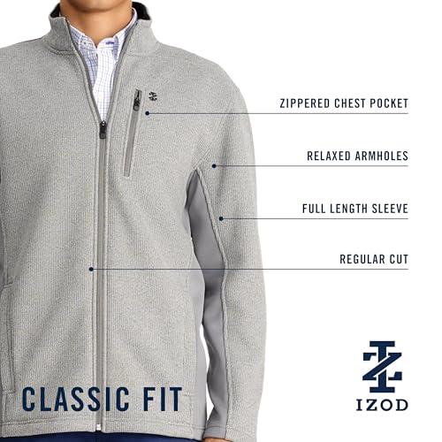 Image of IZOD Mens Shaker Fleece Full Zip Jacket