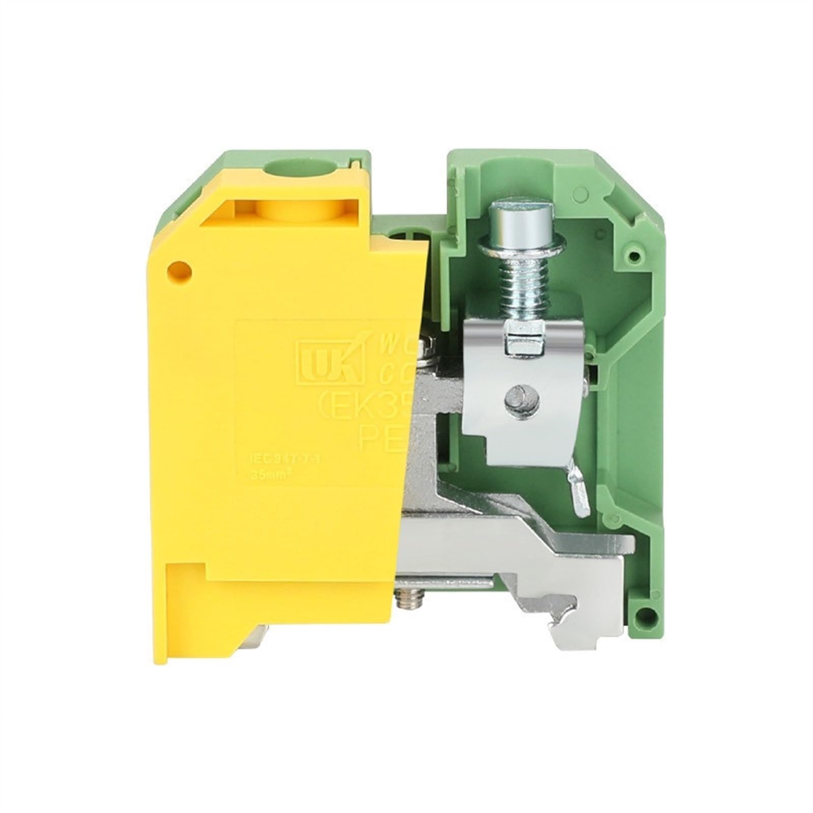 5Pcs EK35/35 Universal Screw Connection Ground Earth SAK 35 mm² Wire Electrical Connector DIN Rail Terminal Block EK 35/35