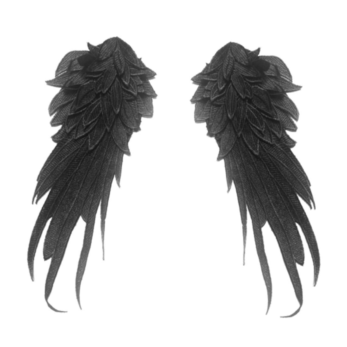 BELLIFFY Water-Soluble Embroidered Wings Patch Angel Wings Sew-on for Costume Decor for Halloween Christmas Parties