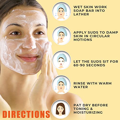 10% Sulfur Soap Cleansing Bar For Face & Body – All Natural Facial Cleanser For Acne, Oily Skin – Healing Skincare Blend Of Lemongrass, Tea Tree Essential Oil, Vitamin E, Coconut Milk – 2 Pack, Made In Usa #TOP4
