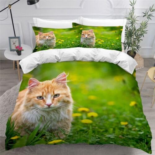 Housse de couette chat 140x200 pour illuminer et cocooner une chambre d'enfant ou d'ado
