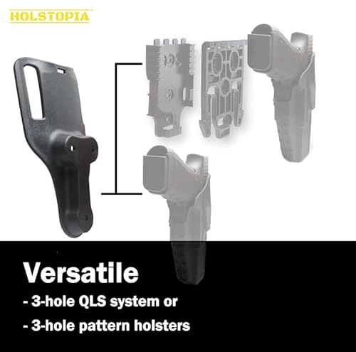 Mid Ride Ubl,Midride Universal Belt Loop Adapter With 2" Belt Slot,3-Hole Pattern, Attachment For Duty Holster Belt,Plain Black Finish,One Size #TOP2