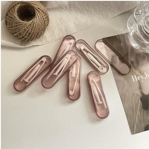 Portable Contact Lens Stick Tool Case Set, Contact Lenses Remover and Insertion Tool (Inserter/Remover+Tweezer with Soft Tip), (Clear Pink)