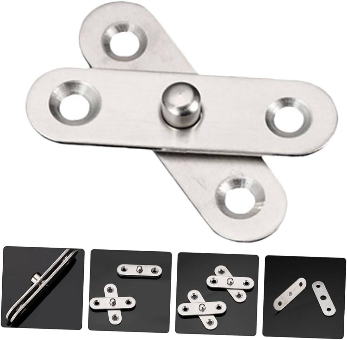 Uonlytech 40Pcs Rotating Hidden Door Hinges Pivot Hinge for Furniture Ultra Thin Design for Seamless Installation Versatile Use for Doors and Windows