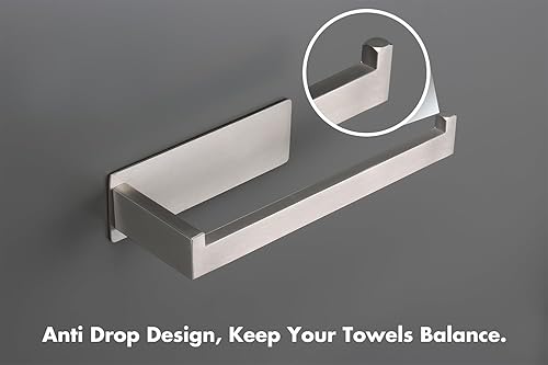 Miniatura 10 de Toallero de mano, fuerte anillo autoadhesivo para toalla de mano, barra de toalla de mano gruesa de acero inoxidable SUS304, sin perforación,