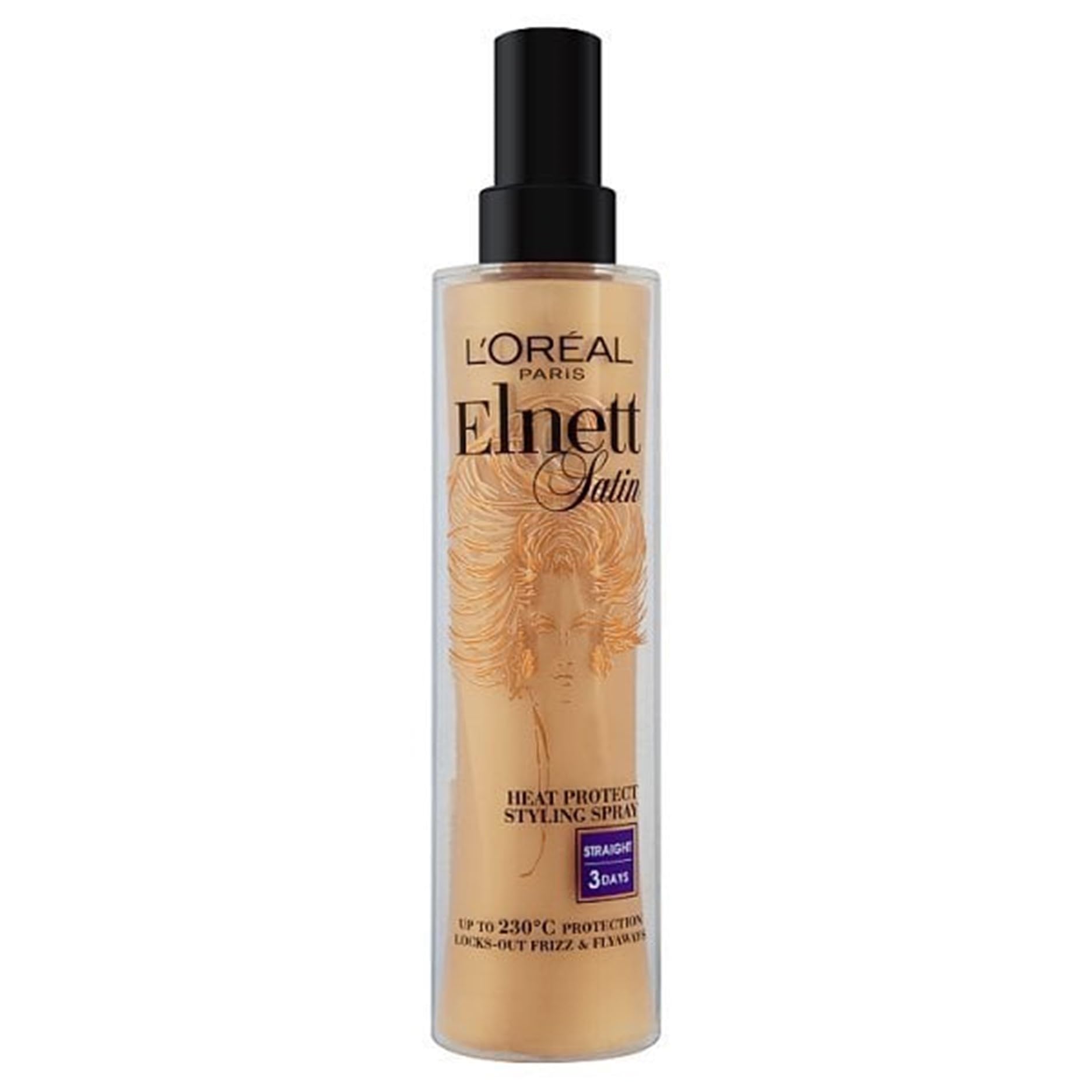 Loreal Elnett Satin Smooth Heat Protect Styling Hair Spray 170ml