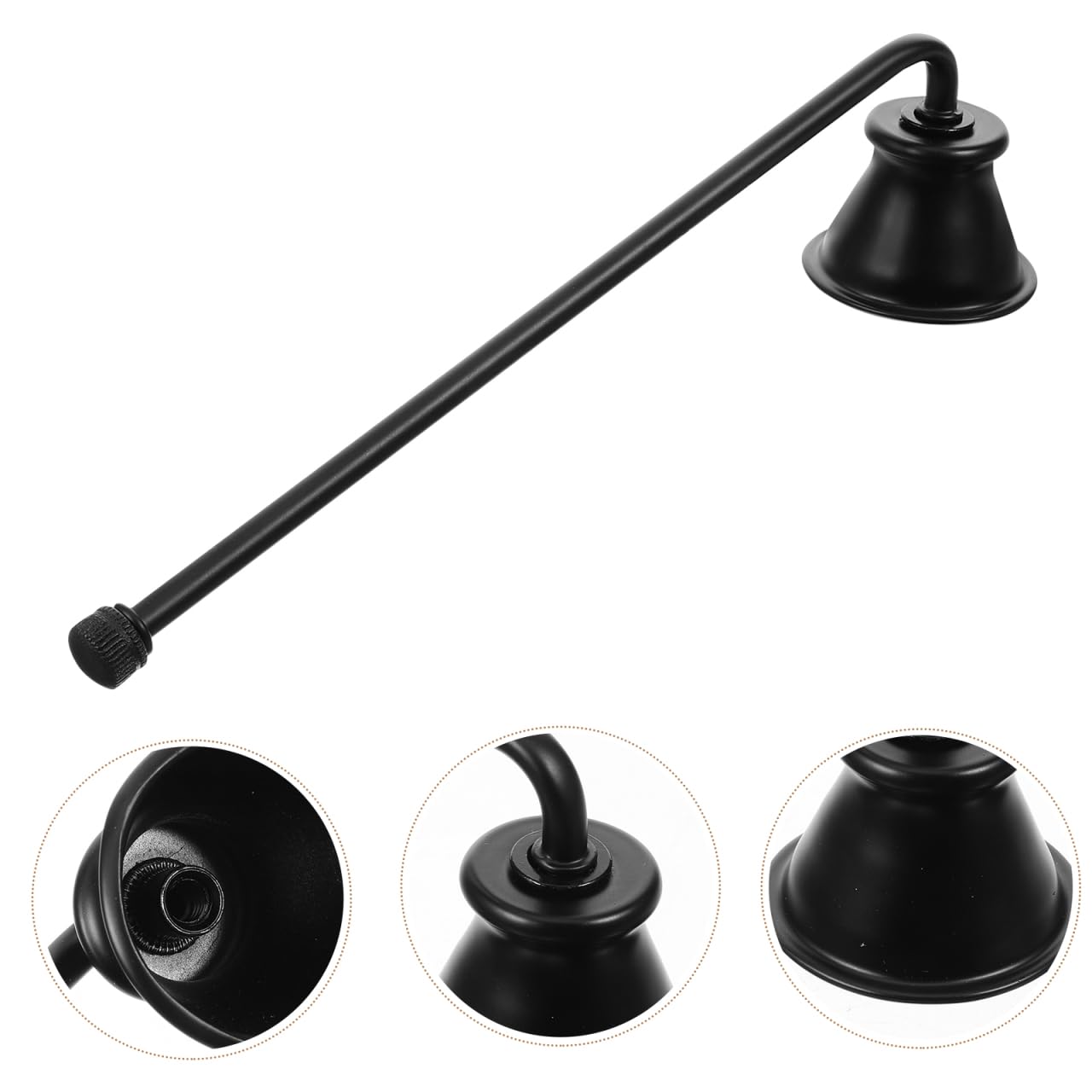 Alipis Éteignoir De Bougie Métallique avec Long Manche 19.5 Cm Léger Et Sécurisé Couvre-Mèche pour Maison Et Camping sans Éclaboussures Accessoires pour Bougies