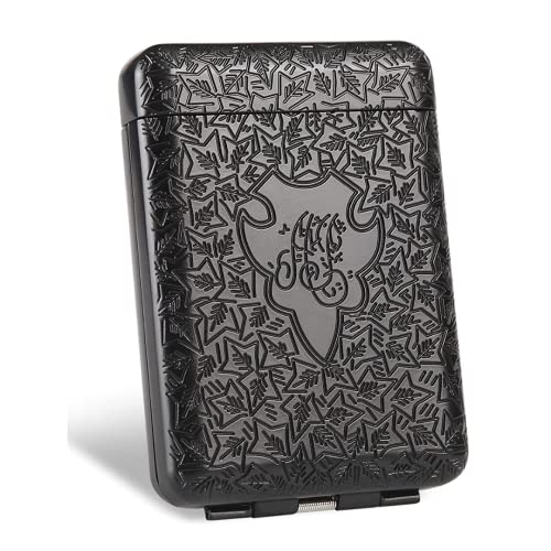 Image of Peaky Blinders Cigarette Case Retro Metal Portable 16 Cigarettes Box - Black