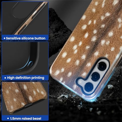 Coque Samsung S23 rigide et silicone antichoc motif cerf marron - 5