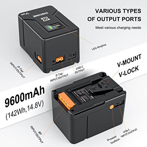 Batería EACHSHOT ZGCINE ZG-V160 9600mAh V-Mount miniatura 3