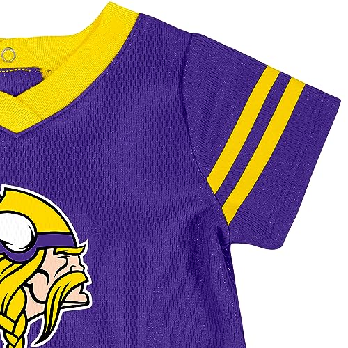 NFL Minnesota Vikings Team Jersey Dress and Diaper Cover, purple/gold Minnesota Vikings, 18M