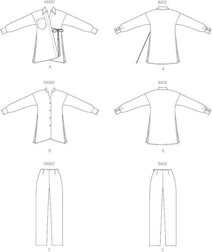Miniatura 3 de Butterick Misses - Kit de patrón de costura de camiseta y pantalones holgados, código de diseño B6932, tallas 8-10-12-14-16