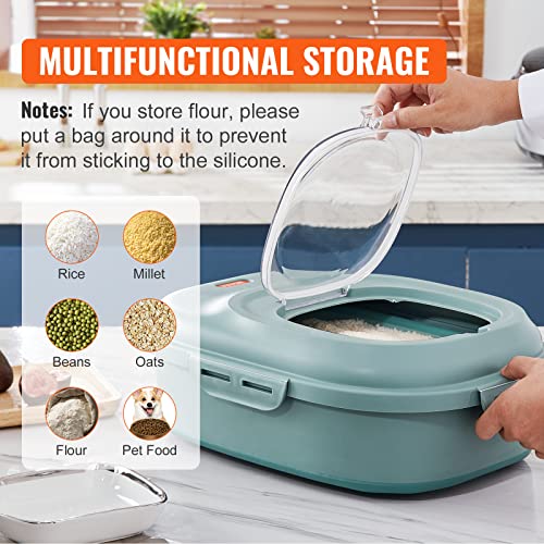 VEVOR Collapsible Dog Food Storage Container, Dispenser Bin with Attachable Casters, Airtight Lid Kitchen Rice Cereal Flour Bin, Pet food Containers For Cat, Bird, Other Pet Food, 28~50 lbs Capacity VEVOR Collapsible Dog Food Storage Container, Dispenser Bin with Attachable Casters, Airtight Lid Kitchen Rice Cereal Flour Bin, Pet food Containers For Cat, Bird, Other Pet Food, 28~50 lbs Capacity