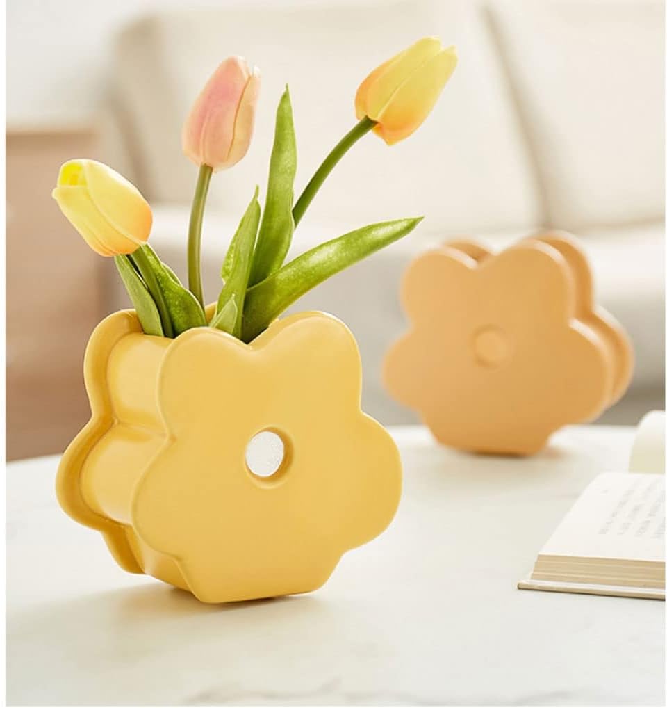 リビングルームの花瓶クリエイティブな花の形の花瓶北欧のかわいい