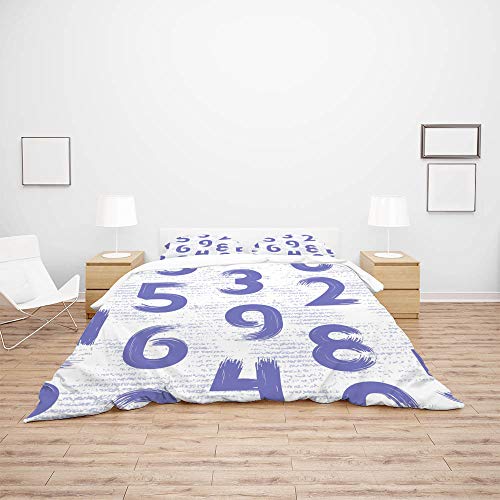 Linge de lit violet avec housse de couette en polyester haute densité