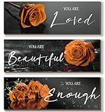 ZINYAZHE 3 Pieces Orange Wall...