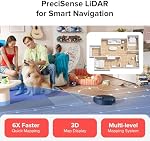 Roborock Q5 Pro Robot sous vide et Mop Combo, DuoRoller Brosse, 5500Pa Aspiration, LiDAR Navigation, Nettoyeur à vide robotisé avec 770ml Grande poubelle, 2440 min Runtime, zone de non-retour intelligente, parfait pour les cheveux d'animal
