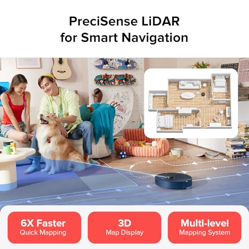 roborock Q5 Pro Robot Vacuum and Mop Combo, DuoRoller Brush, 5500Pa Suction, LiDAR Navigation, Robotic Vacuum Cleaner with 770ml Large Dustbin, 2440 min Runtime, Smart No-Go Zone, Perfect for Pet Hair by roborock - Used condition - Image 4