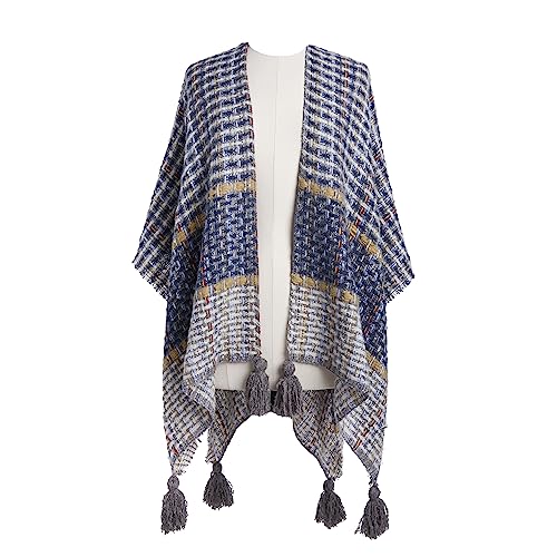 DEMDACO Woven Textured Polyester Stylish Fashion Wrap Kimono