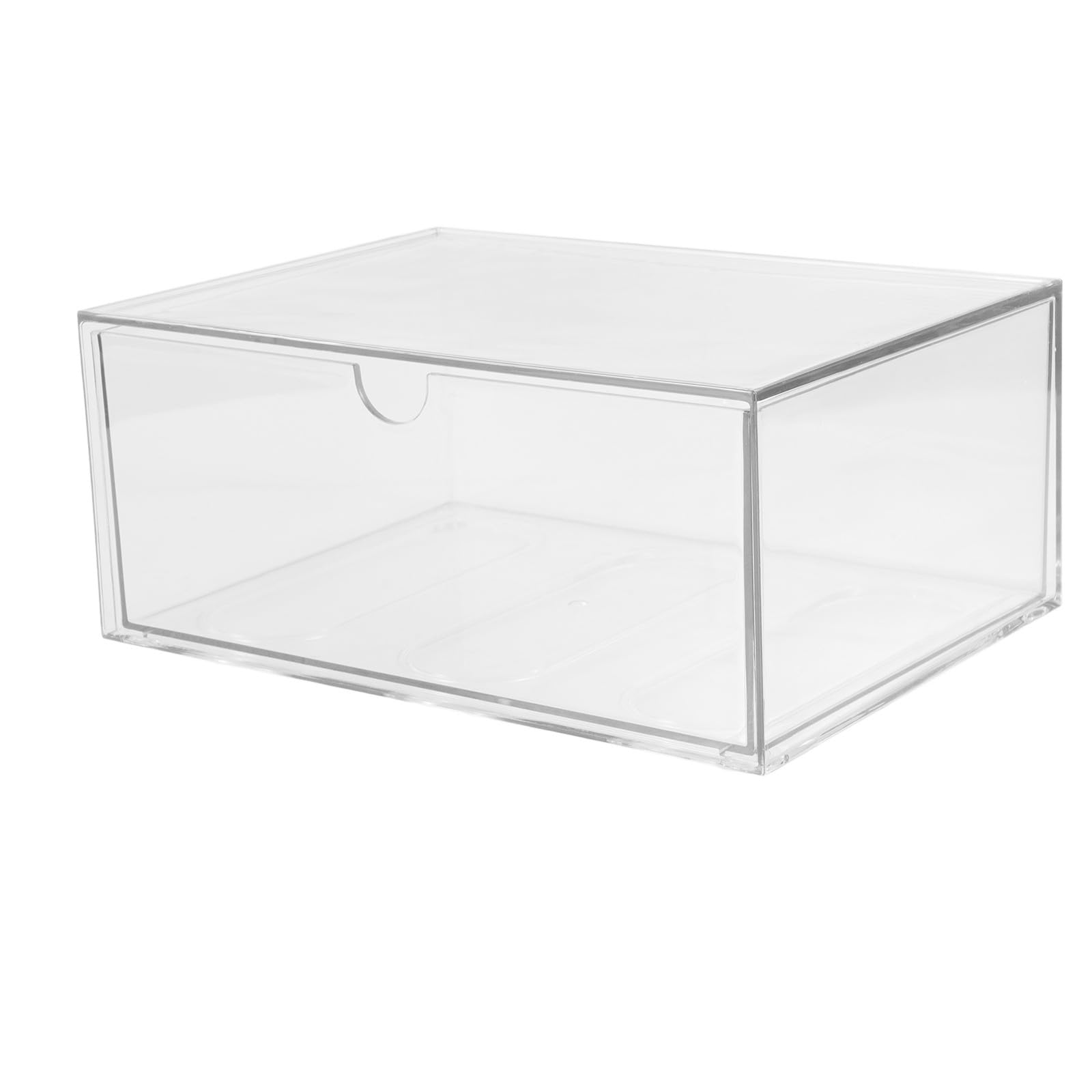 Organiseur de bureau transparent à tiroirs pour harmoniser votre espace de travail et cosmétiques