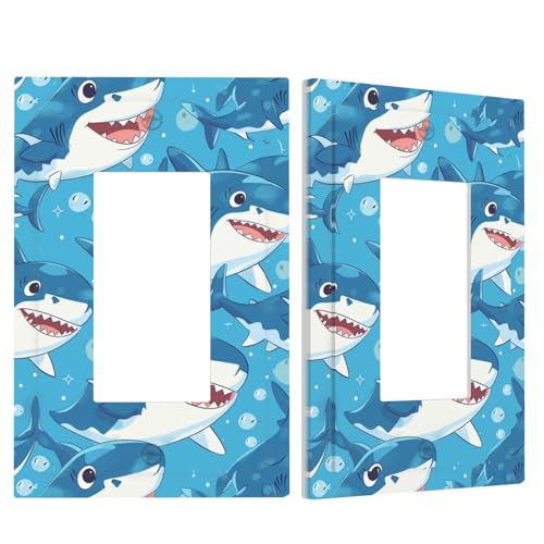 Interrupteur mural GFCI requin ludique en relief pour prise USB - 8