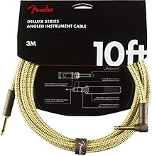 The Fender Deluxe Series guitar and instrument cable (10 ft, 3m) in Tweed exemplifies Fender's commitment to quality and innovation, ensuring top-notch performance and style; Cables can so often lack durability, but Fender's are built to last Ideal f...