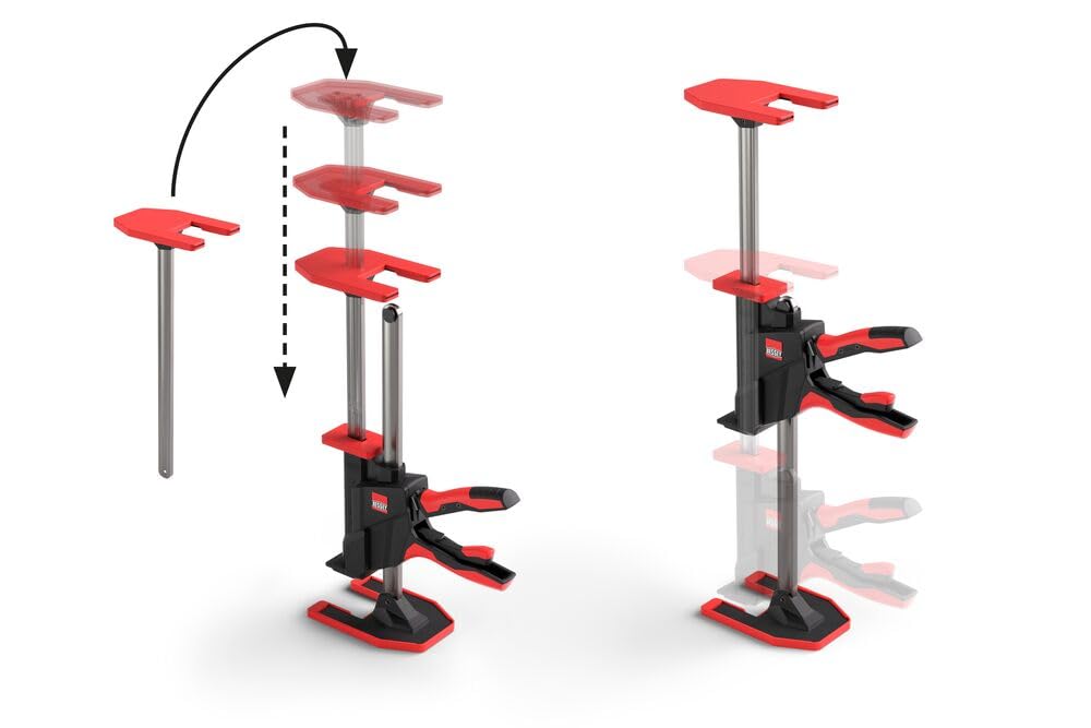Bessey Beyceps Installation Kit Bey-Ik, 1 X Verlängerungsadapter / 1 X Schieneneinheit, Bis Zu 60 Kg Hubkraft, Gewicht 1,23 Kg