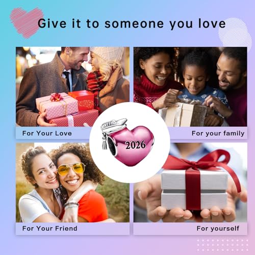 Image of LUXILLA Love You Best Friend Grandma Wife Heart Charm 925 Sterling Silver Charms Fit for Bracelets Necklace Jewelry Gift for Women