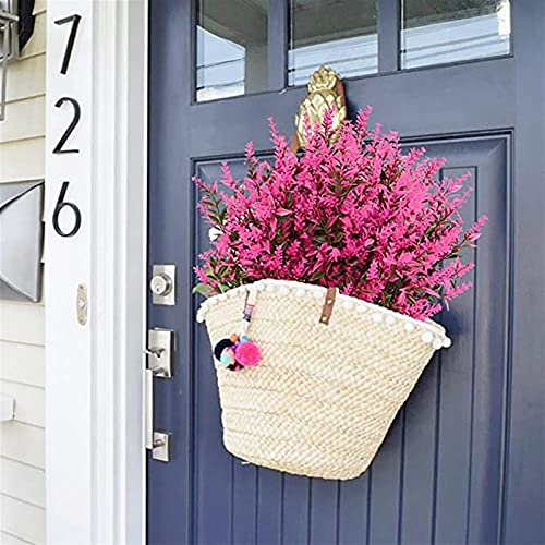 Buiten decoratieve planten 8 stks kunstmatige lavendel bloemen outdoor nep bloemen faux plastic planten tuin veranda… - Afbeelding 5