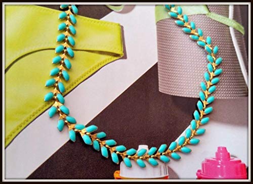 Turquoise Anklet For Women, Dainty Ankle Bracelet, Delicate Leaves Summer Design #TOP5