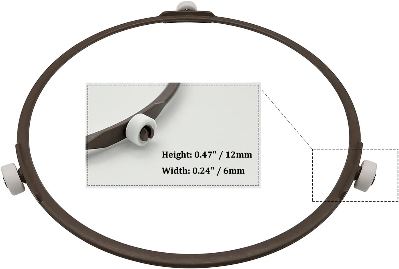 7" Microwave Glass Turntable Plate Roller Ring, 2 Pack
