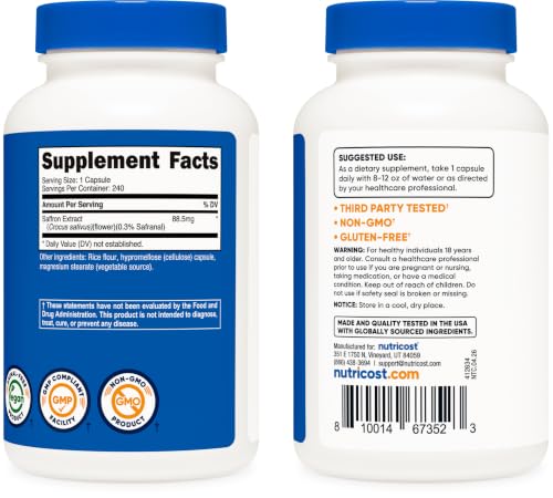 Nutricost Saffron Extract Capsules