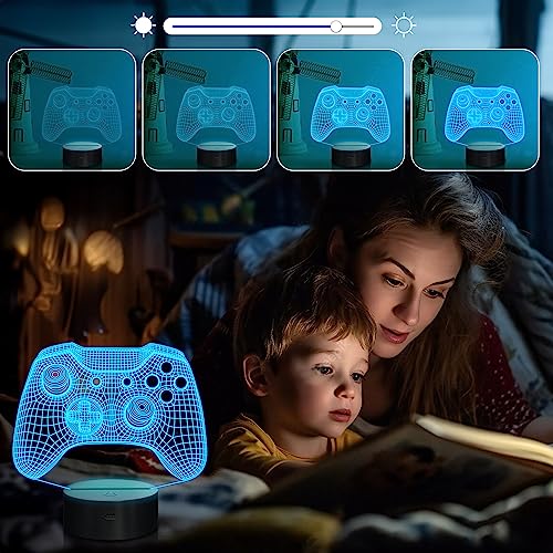 Attivolife-Gamepad-3D-Illusion-Lamp-Controller-Night-Light-with-Remote-Control-Timer-16-Color-Changing-Desk-Lamp-Kids-Gamer-Room-Decor-Plug-in-Best-Cool-Festival-Birthday-Gift-for-Boy-Men