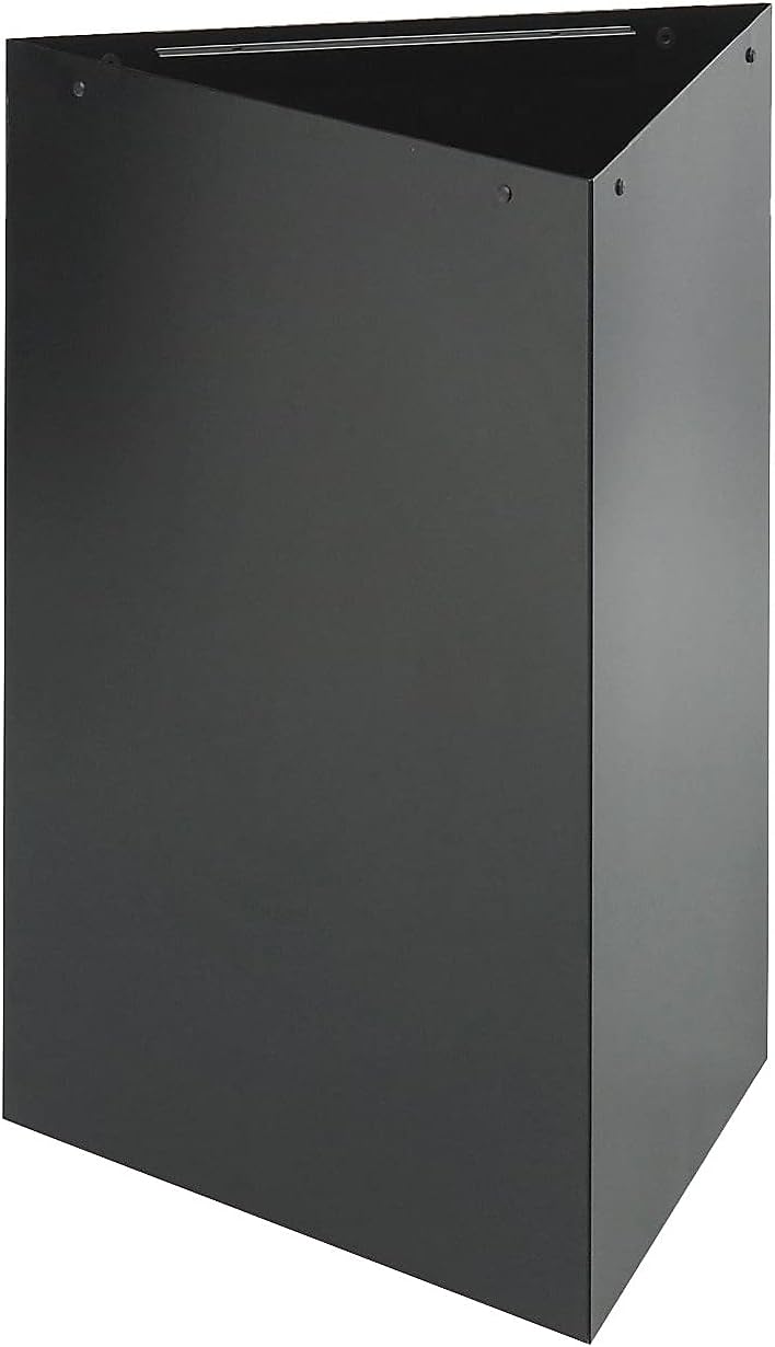 Safco Products 9550BL Trifecta Waste Receptacle 34" High Base with 9560PC Plastic Trifecta Lid, 19-Gallon, Black