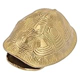 Happyyami Adorno De Caparazón De Tortuga De Cobre Escultura De Tortuga Caparazón De Tortuga Oreja Roja Topper De Escritorio Estatua De Tortuga Feng Shui Pisapapeles Antiguo Orejas Rojas