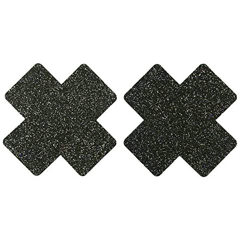 Celamirio Black Pasties Disposable Nipple Covers 4 Pairs #TOP1