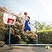 Stumptown Sportz Trampoline Basketball Hoop with 3 Basketballs | Soft Material, Safe for Kids | Durable for Outdoor Play